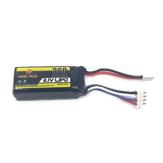 HOBBYPLUS Battery 11.1V 360MAH 20C 3S Lipo Battery JST XH-4P Connector for HBP CR18P Juice Up 1/18 RC Rock Crawler RTR 1/18, 1/24 FX118 CR18P - Remote Control Car, RC Car Upgrade Accessories