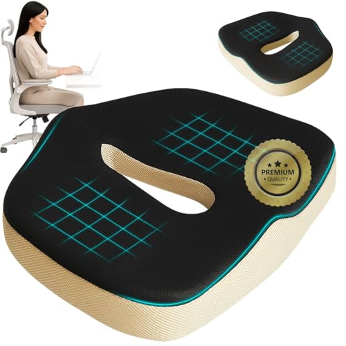 OrtoPrime Cojín Antiescaras Viscoelástico para Coxis ORTOPÉDICO Cojín Silla Oficina y Hogar   Cojines Viscoelásticos Confort Cojín para Silla de Ruedas Viscoelástico   Cojín VISCOELÁSTICO Antiescaras