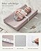 Blissful Diary Vegan Leather Baby Changing Pad with Waterproof & Wipe-Clean PU Cover, Standard Size Cozy Diaper Changing Pad for Dresser and Table, Taupe