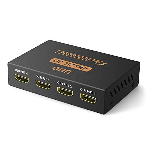 1x4 Powered HDMI Splitter (1 In 4 Out) V1.4 Certified Support Full Ultra HD 4K/2K 1080P And 3D Resolution Video HDMI Switch