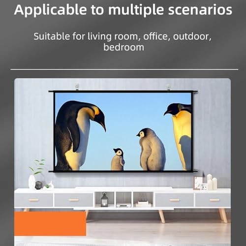 Pantalla de proyección de 120 pulgadas para pared gris metalizada miniatura 2
