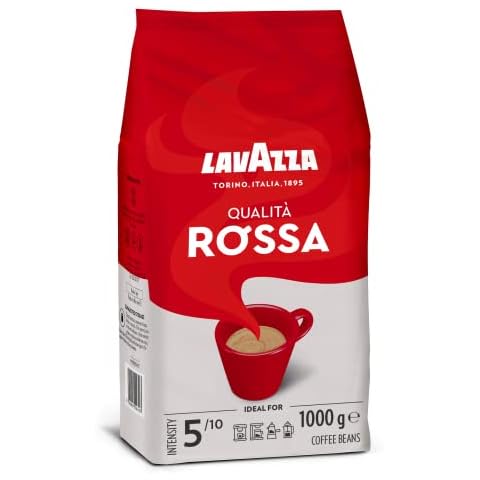 Lavazza, Qualità Rossa, Arabica & Robusta Kaffeebohnen, mit Aromanoten von Schokolade und Trockenfrüchten, Intensität 5/10, Mittlere Röstung, 1 Kg Cover