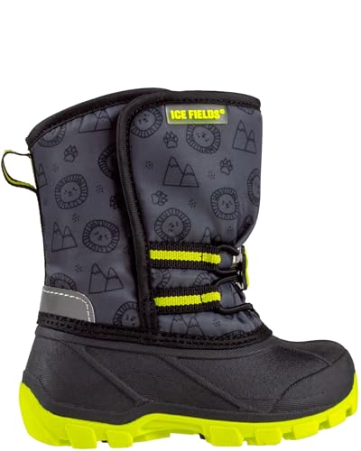 Ice Fields Flake Toddler Little Kids Snow Winter Boots, Warm, Waterproof Shell, Fleece-Lined Shoes