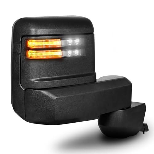 Towing Mirror for Chevy Silverado/GMC Sierra 2500HD 3500HD Passenger Side Mirror Year 2020 2021 2022 2023 2024 2025, Manual Telescoping & Folding, Right, No Camera, Textured Cover