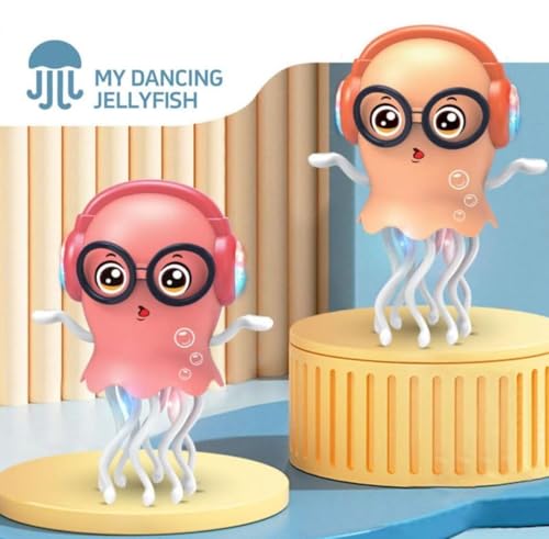 Image of Dancing Jellyfish Toy with Light Up Musical Features and 360 Degree Rotating Tentacles | Automatic Moving Cartoon Jelly Fish Toy for Kids Boys Girls (Multicolor)