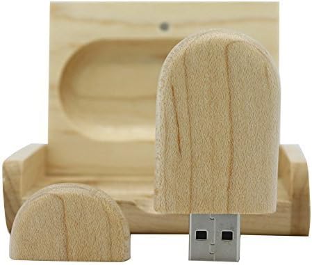 Maple Wood USB Flash Drive with Wooden Box U Disk Memory Stick Pen Drive (128GB, 3.0)