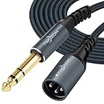 Twozoh Jack 6.35mm to XLR Male 3Pin Audio Cable 5M, Braided XLR Male to 1/4 TRS Stereo Guitar Cable (Professional/HiFi)