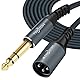Twozoh Klinke 6,35 mm auf XLR Stecker 3 poliges Audio kabel 1M, Geflochtenes XLR-Stecker auf 1/4 TRS Stereo Gitarren kabel (Professional/HiFi)