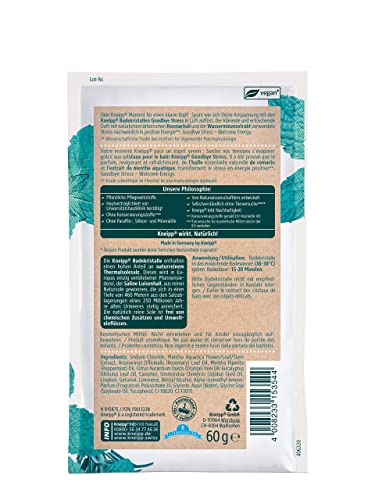 Kneipp Goodbye Stress Water Mint & Rosemary Bath Crystals 60g, Türkis, 66 g (Pack of 1) - Image 2