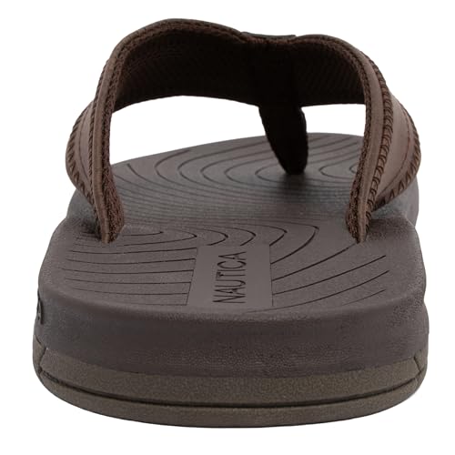 Image of Nautica Men's Flip Flop Shower Sandals Slides - Comfortable Waterproof Beach Footwear Slip-On Thong (Medium /Wide Width)