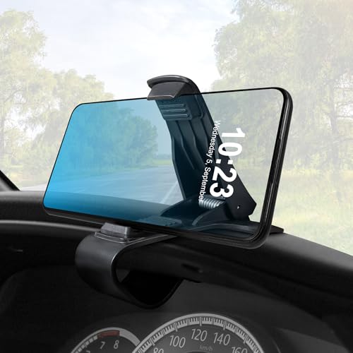 OcioDual Soporte Movil Coche Pinza, Soporte Móvil Coche de Salpicadero, Suporte Telemovel Carro, Porta Movil Coche GPS Universal Car Phone Holder Mount Clip Negro