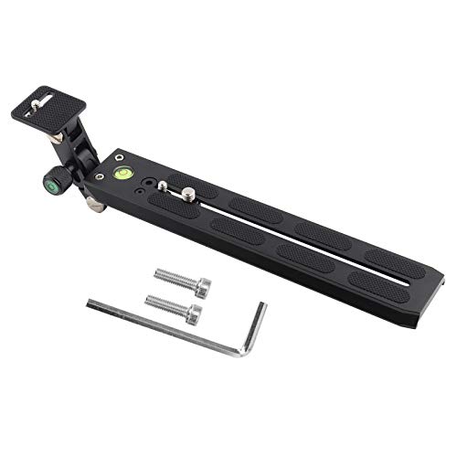 Telephoto Lens Support, Portable Telephoto Lens Bracket Metal Foldable Long Focus Lens Support Stand Zoom Lens Stand for Tripod Head Clamp (F250-50)