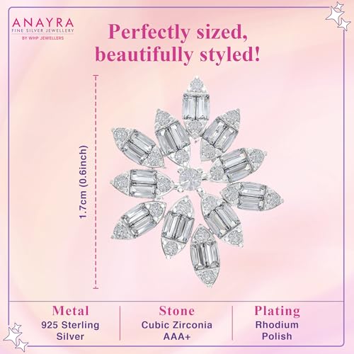 Image of 925 Sterling Silver Stud Earrings for Women | Cubic Zirconia Solitaire Ear Studs | Lightweight Hypoallergenic Anti-Tarnish Daily Wear Jewellery | Gift for Girls, Wife, Girlfriend, Mother, Sister | Birthday, Anniversary, Rakhi