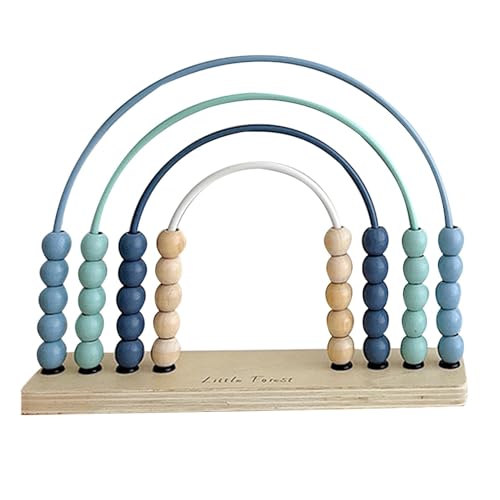 Abaque en bois pour enfants : boulier éducatif à 4 rangées
