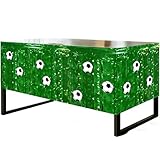 Tourima DIY Fußball Lametta Tischrock Set Grün 75×275 cm, grünes Lametta & grüne Deko, Partydeko Geburtstag Junge, Kindergeburtstag Deko, Geburtstag Kinder, Fußball Set, Birthday Decorations Boy