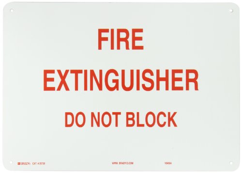 Panneau d'extincteur R/WHT haute visibilité de 25,4 x 35,6 cm