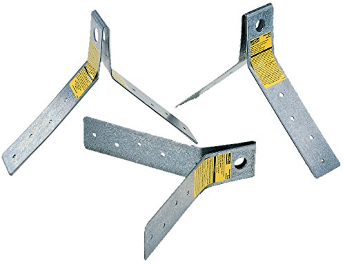 MSA 416068 Temporary Replacement Forged Alloy Steel Roof Anchor with Woodscrews, 18.4" Length (Pack of 3)