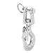 2Pcs Lifting Clevis Chain Hook - 304 Stainless Steel Rigging Accessory with Secure Latch for Construction, Transport, and Industrial Use, Sturdy and Versatile for Heavy Lifting (1/4)350kg))