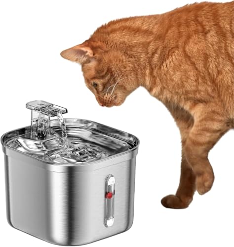 RCM Group® - Bebedouro Pet Fonte de Água de Inox - Sistema Tripla Filtração, Controle de Fluxo – Ide