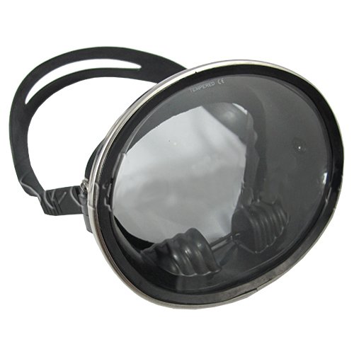 Scuba Choice Spearfishing Free Dive Stainless Steel Oval Shape Classic Rubber Mask