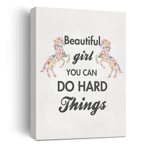 Inspirational Quotes Unicorn Wall Art Canvas Painting, Beautiful ...