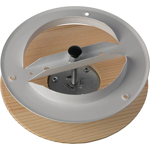 LIRAST Ø 100mm Holz Anemostat - Abluft Zuluft Tellerventil - Rund Lüftungsventil für Sauna