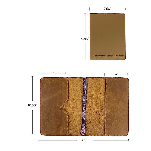 Image of Hide & Drink, Journal Cover Compatible with Moleskine XL (7.5 x 9.75 in) with Strap, Refillable Case, Personal Planner, Full Grain Leather, Handmade Office & Work Essentials, Single Malt Mahogany