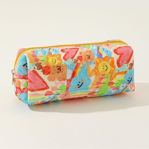 Image of Pencil Case Pen Case Office College School Storage Bag Pouch Holder Box Organizer Makeup Pouch Cosmetic Bag Aesthetic Cute Pencil Case for Girls Boys Kids (J)