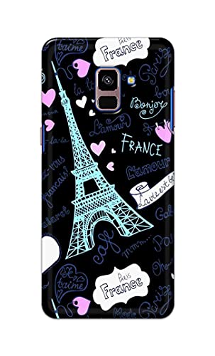 Image of PRINTFIDAA Lovers Famous Place Eiffel Tower in Paris Printed Designer Hard Back Case Cover for Samsung Galaxy A8 Plus (2018), A730F, A730F / DS -(SF) MVN1003