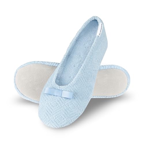 Image of isotoner Women's Diamond Microterry Ballerina Slippers
