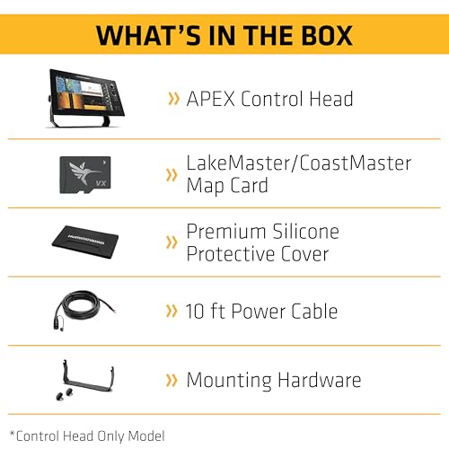 Image of Humminbird APEX VX Series GPS Fish Finder with LakeMaster and CoastMaster VX Maps, MEGA Side Imaging+