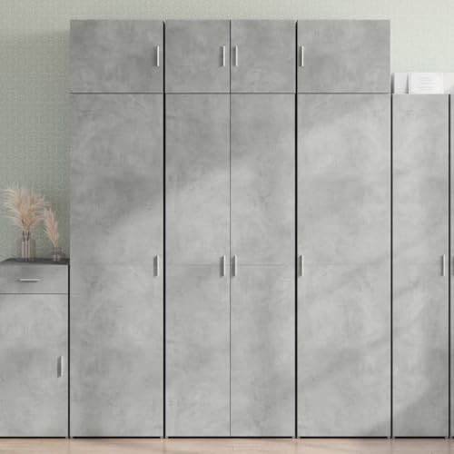 Frdhee Mesillas De Noche Dormitorio, Armario de Madera de ingeniería Gris hormigón 70x42,5x225 cm Mesitas De Noche para Salón, Dormitorio, Cocina y Proch