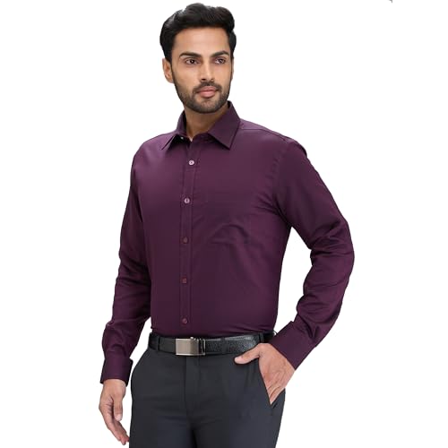 Image of Park Avenue Regular Fit Pure Cotton Structure Pattern Ainsley Collar Formal Shirt