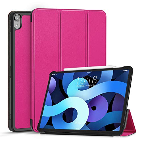 TNP Case voor iPad Air 4e Gen 10.9" 2020 Release A2324 A2072 A2316 A2325 - Slim Stand Beschermhoes, Auto Sleep Wake Compatibel met iPad Air 4 Generatie 10.9" (Hot Roze)