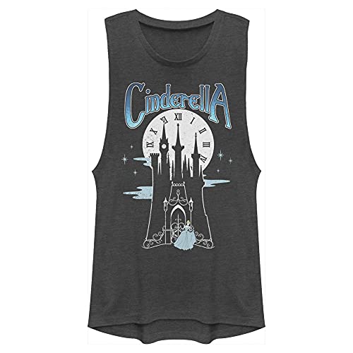 Débardeur Disney princesse gris charbon XXL : haut style rock pour femme