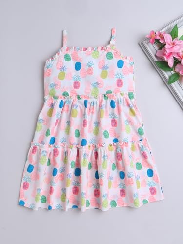 Image of The Magic Wand Printed Dresses for Kids Baby Girls, Fancy Stylish Knee Length Once Piece Frocks for Girls, Casual Dress for Summer Season