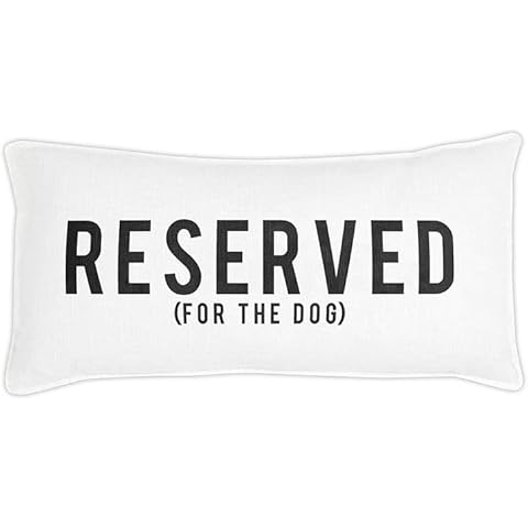 Santa Barbara Design Studio Pets Collection-22 x 12-Inch Lumbar Pillow with Polyfill Insert, Standard, Reserved Dog Cover