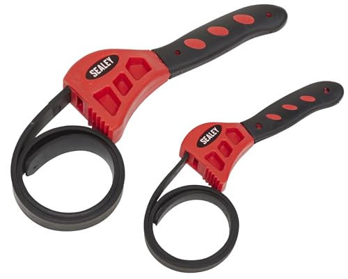 Clé à sangle SEALEY ak6408 lot de 2 pour desserrer sans abîmer