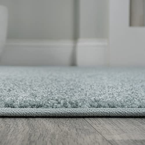 Jonathan Y Seu100S-210 Haze Solid Low-Pile Indoor Runner-Rug, Coastal, Bohemian, Minimalist Easy-Washing,Bedroom,Kitchen,Living Room,Non Shedding, Light Blue, 2 X 10 #TOP5