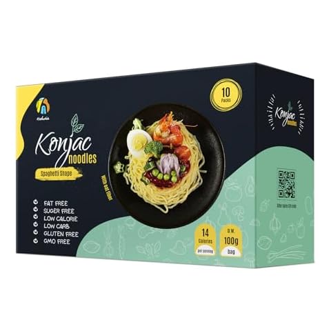 Hethstia Shirataki Konjac Spaghetti Pasta, 10 Pack Inside, Vegan, Low Calorie Food, Gluten Free, Fat Free, Keto Friendly, Low Carbs, Holiday Gifts, Healthy Diet (Oat Flavor, 56.5 oz) Cover