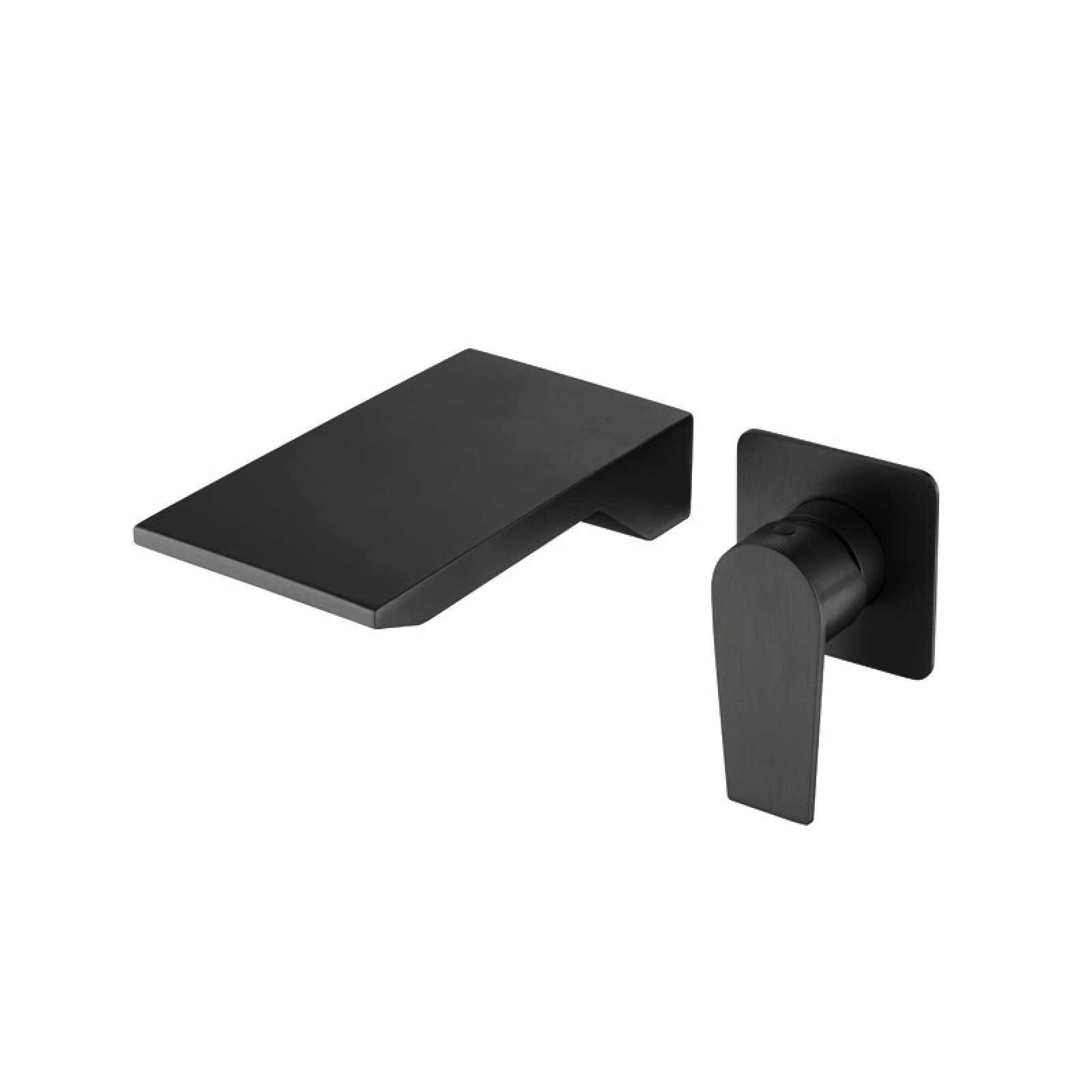Fanjubei Jet Black 304 Stainless Steel Concealed Wall-Mounted Basin Hot And Cold Water Faucet, Matte Black