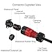 CNLINKO YM-20 Industrial Waterproof Connector IP68 Circular Aviation Plug PBT Plastic Shell M20 2-12 Pin Flange Socket (2-Pin)