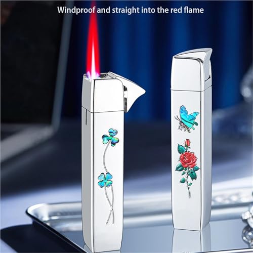 Encendedor de butano recargable con llama ajustable para velas y cigarrillos 3