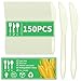 150 Pack 7 Inch Compostable Disposable Knives No Plastic Duty Utensils Eco-Friendly Cornstarch Biodegradable Cutlery for party BBQ, Picnic Events,Daily Use. 1