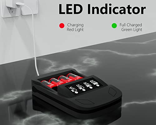 123A 3V Lithium Battery For Arlo, 8 Pack Battery Charger With 3.7V 800Mah Rechargeable Batteries For Arlo Cameras Vmc3030 Vmk3200 Vms3330 3430 3530 And Flashlight Microphone #TOP3