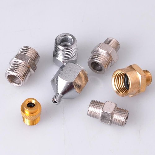 AW 7 Pieces Airbrush Adapter Set Fitting Connector for Air Compressor Airbrush Hose Fitting Tattoo Nail Makeup Art