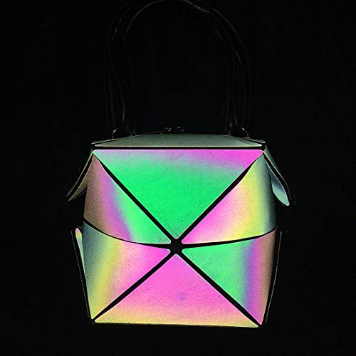 Bolso Tote Geométrico Luminoso Holográfico para Mujer miniatura 5