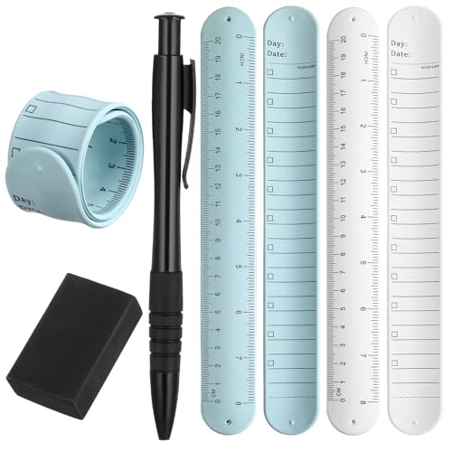 Azefnuhk 2 Pcs Erasable Slap Bracelets, Wrist Notepad, Nurse Wrist