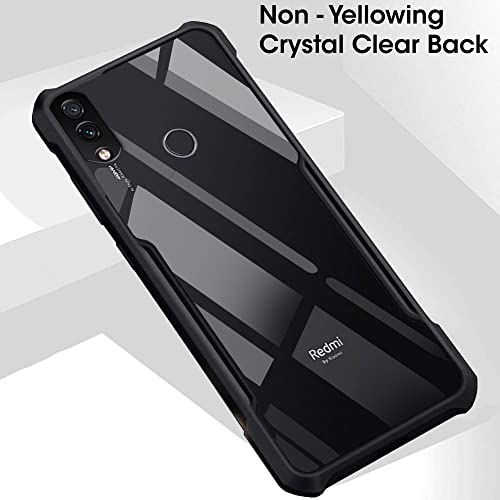Image of TheGiftKart Shockproof Clear Back Cover Case for Redmi Note 7 / 7S / Note 7 Pro | 360 Degree Protection | Transparent Back Cover Case for Redmi Note 7 / 7S / Note 7 Pro (PC & TPU, Black Bumper)