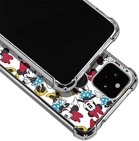 Skinit Clear Phone Case Compatible with Google Pixel 4a 5G - Officially Licensed Disney Minnie Mouse Rockin Minnie Pattern Design
